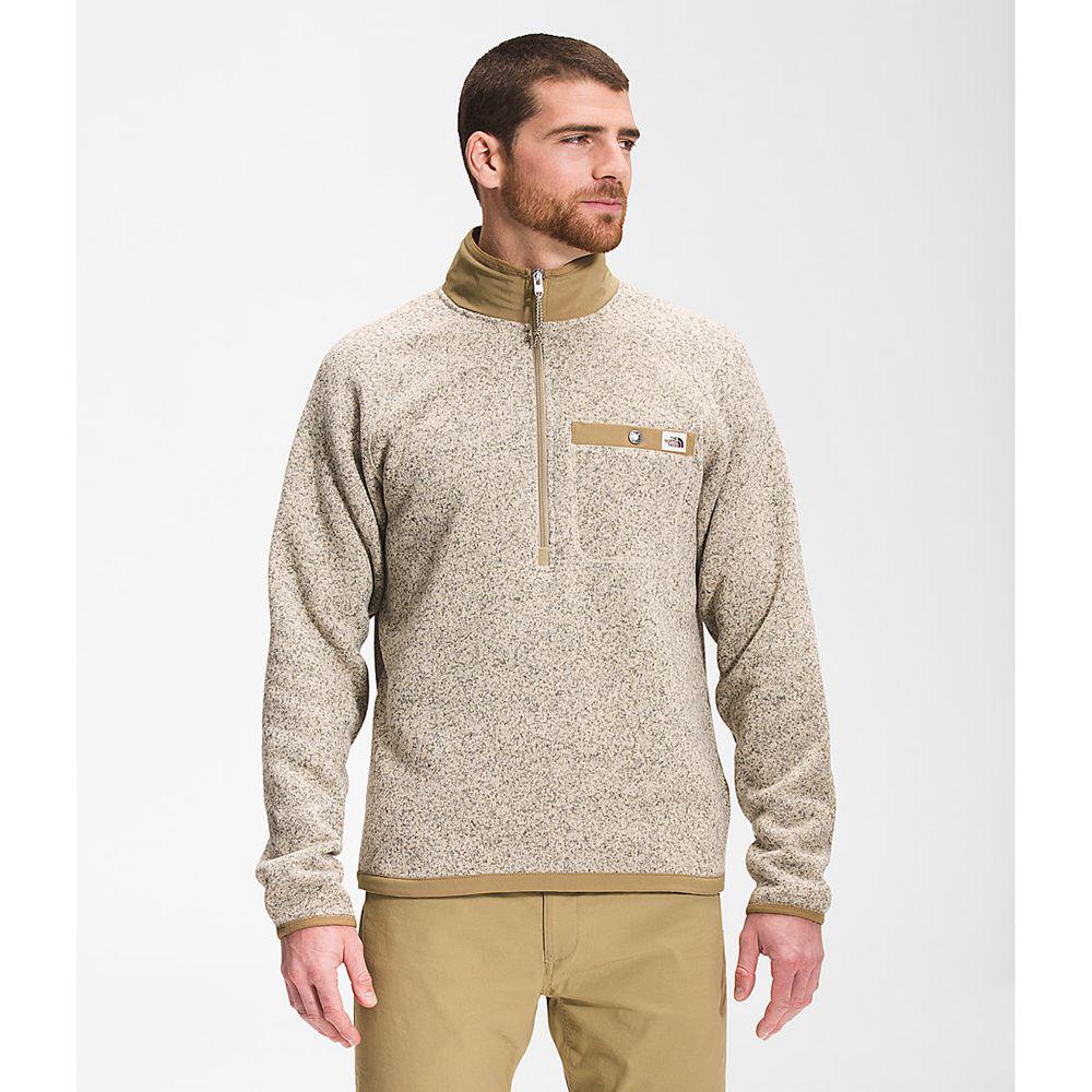 The North Face Gordon Lyons ¼ Zip Ανδρικα Μπουφάν Fleece - Μπεζ / (QCXW75236)